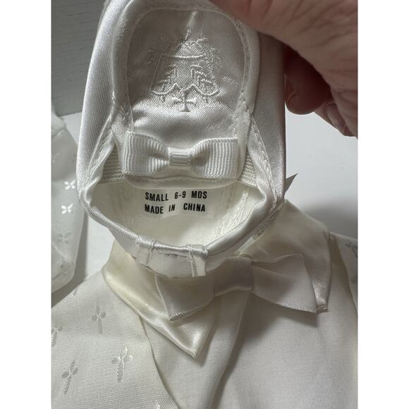 Vintage Baby Boy Baptism Outfit 6–9M Made in USA Christening Set And Accessories - Picture 7 of 10